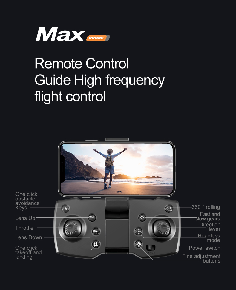 Beginner Drones HUGTEC W17HW Waypoint Flight Planning Slow Descending Landing UAV for 8-10MIN Event Coverage