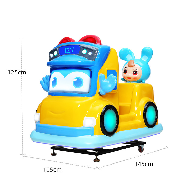 15 Inch Screen Video Coin Operated Rides School Bus Theme For Amusement Park