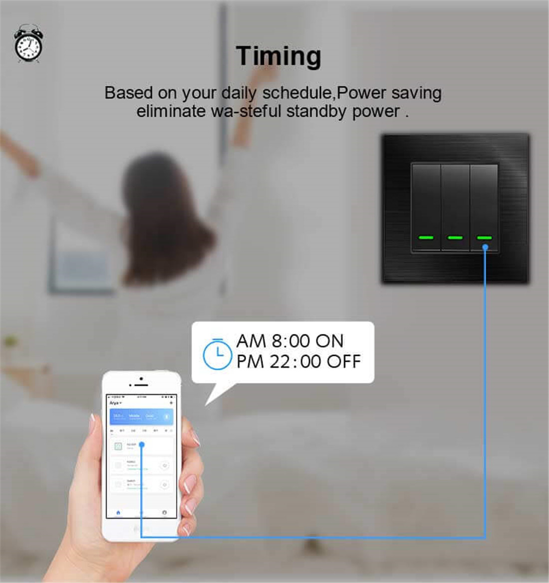 EU 86 Square Wi-Fi Wall Switch