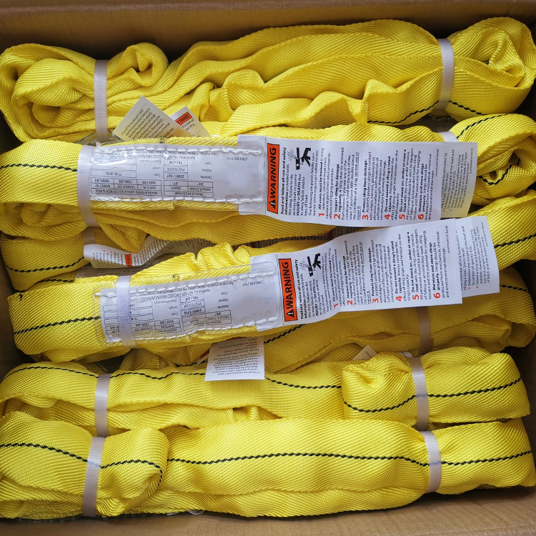 Vertical Endless Polyester Round Sling 9000 Lb 3in Width At Load