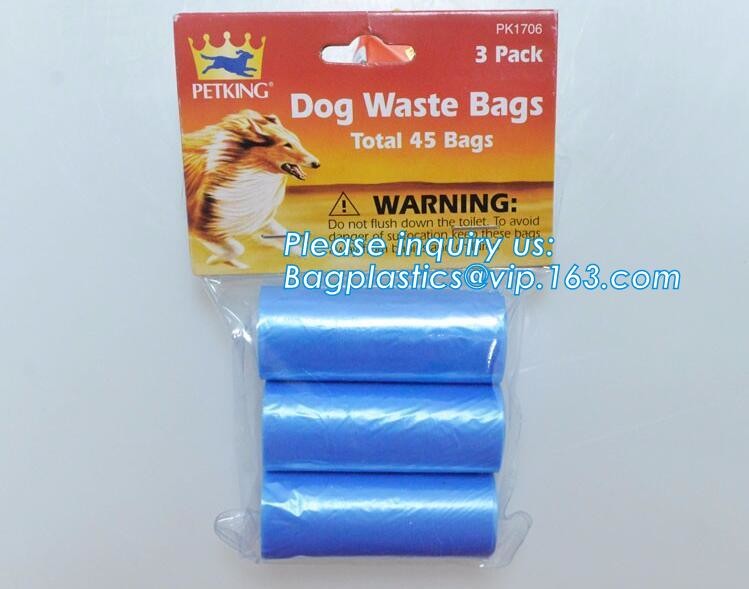 High Quality Eco-friendly Degradable Fashion With Printing Doggy Pet Dog Waste Poop Bags, Eco friendly pet dog waste poo