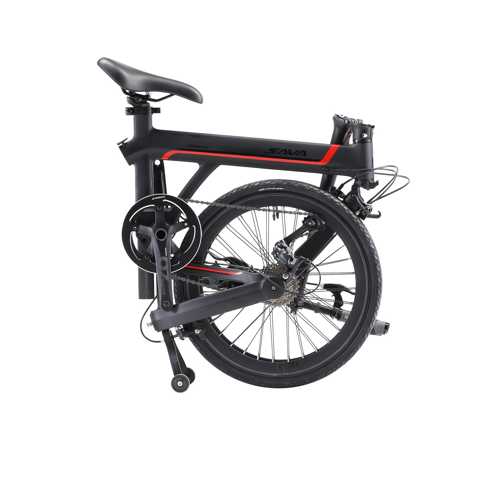 Unisex Carbon Folding Bike 20 Inch Frame SHIMANO SORA 9 Speeds