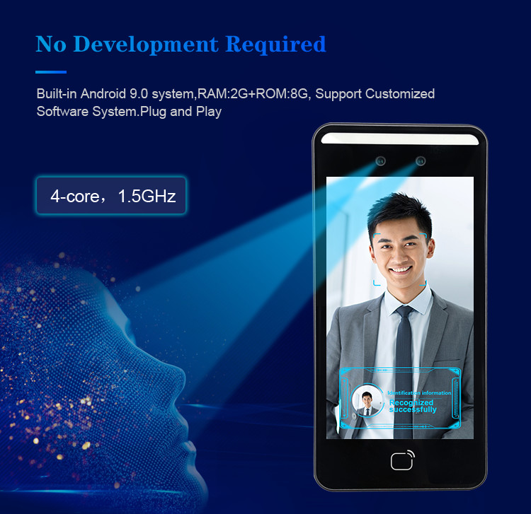 Rakinda F1 Android 9.0 5 Inch Face Recognition Device With Free Software