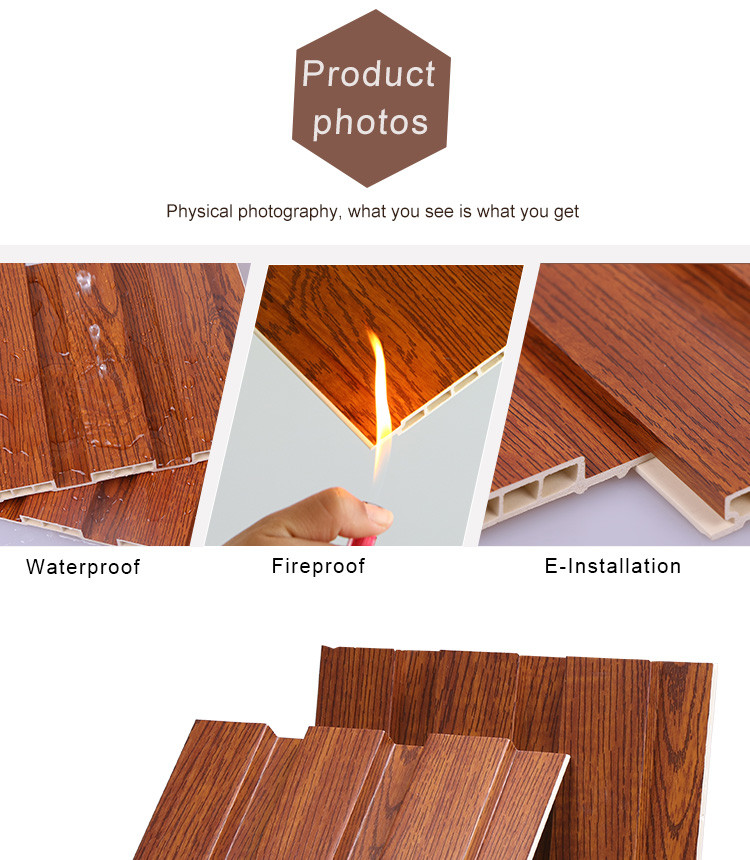 OEM ODM Eco Friendly WPC Wood Panel Fluted Moisture Resistant