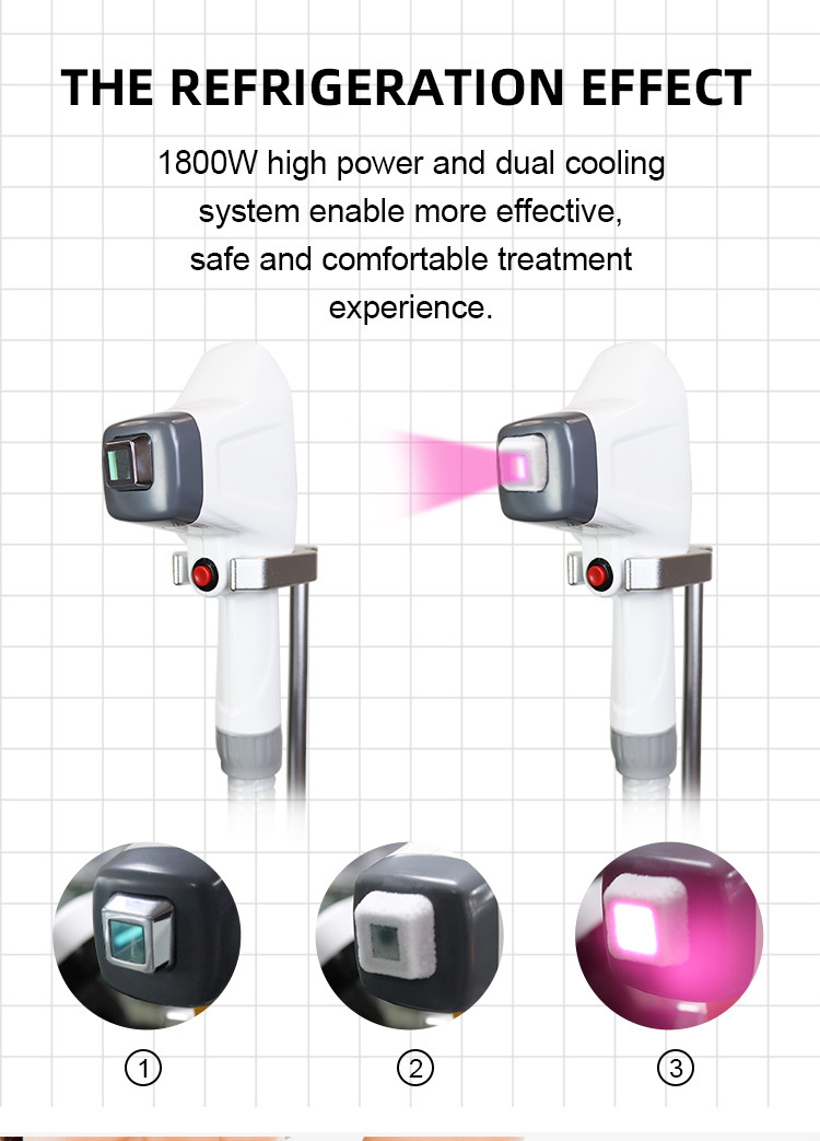 Vertical Type 808/755/1064nm Fiber Coupled Diode Laser Device For Hair Removel