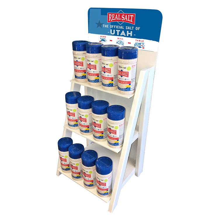 Skin Care Product Wood Display Rack For Facial Cleanser