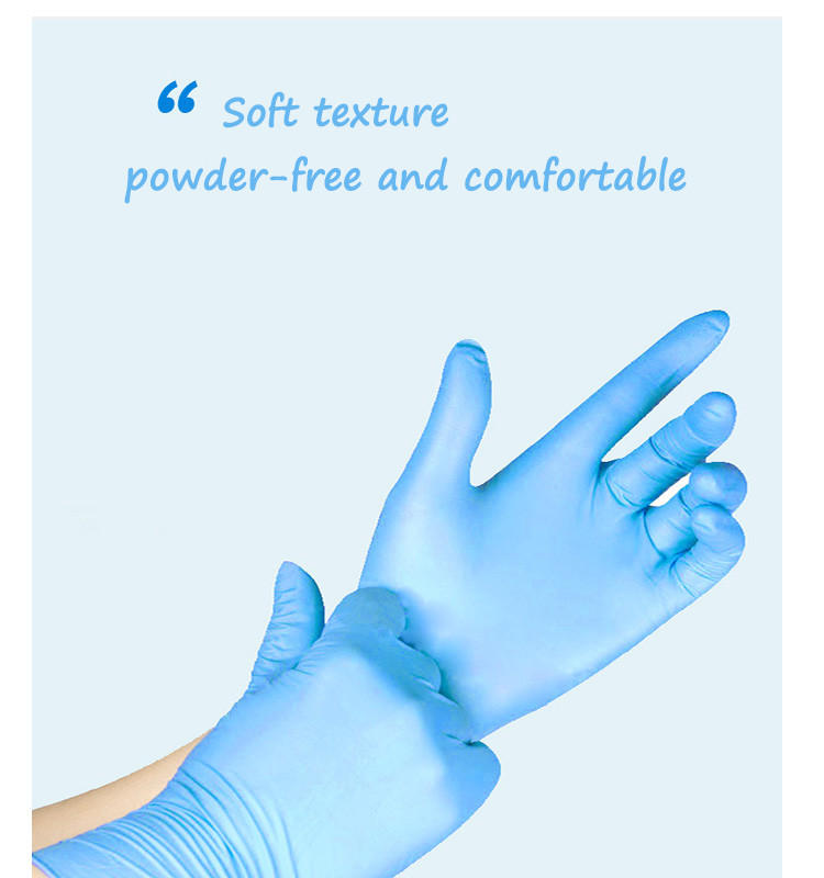 Blue Synthetic Disposable Gloves Multiple Purpose Customized Logo