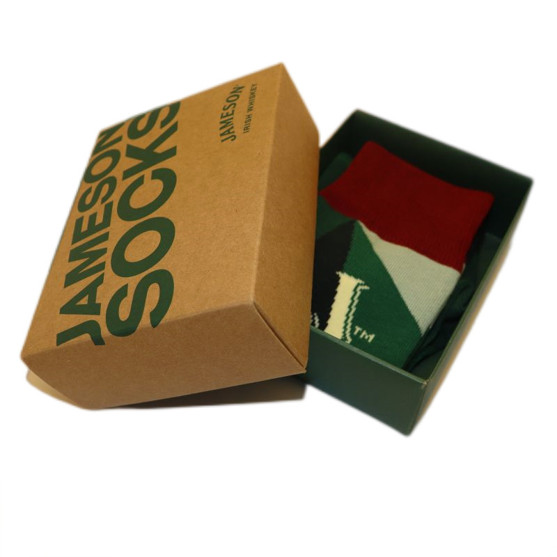 Socks Custom Retail Packaging Boxes With Silk Screen Logo Printing 14x10.5x4.5CM Size