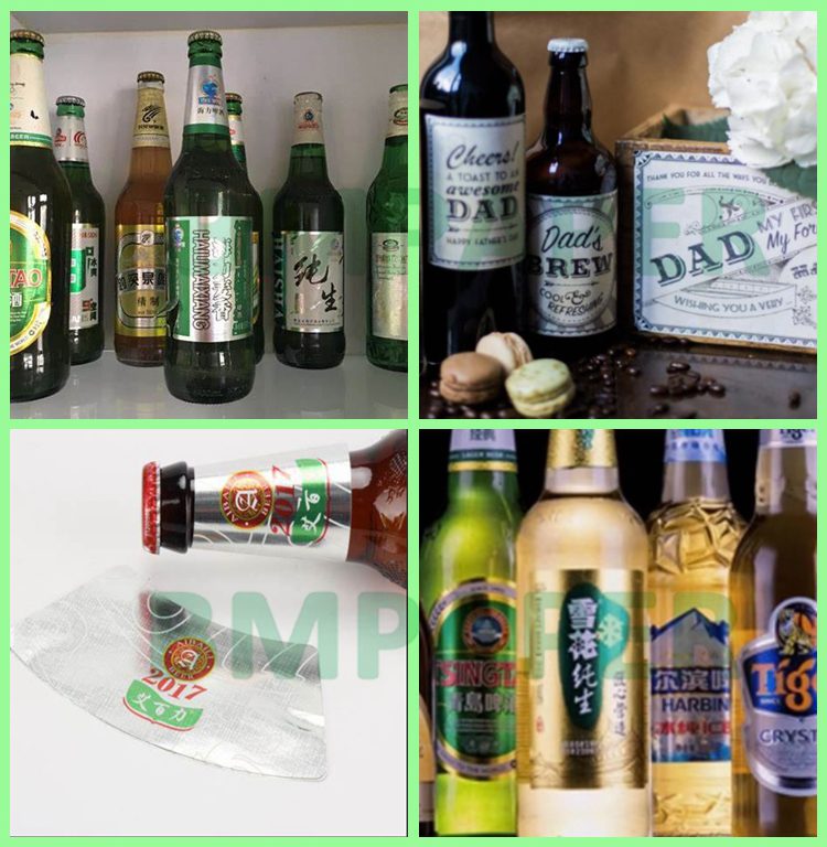 68gsm 70gsm Silver Metallized Wet Strength Paper For Beer Neck Label 700mm