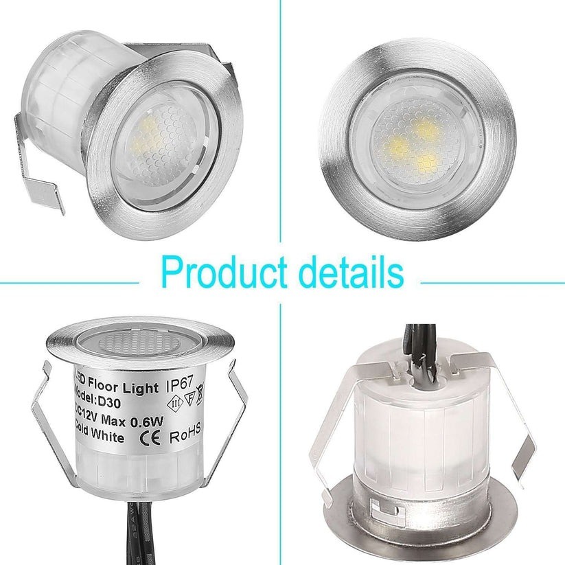Φ0.94" Round Wireless LED Deck Lights The Perfect Lighting Solution with Remote Control and Dimmable Function