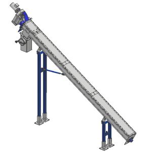 6000mm Length 2.2kw Inclined Screw Conveyor