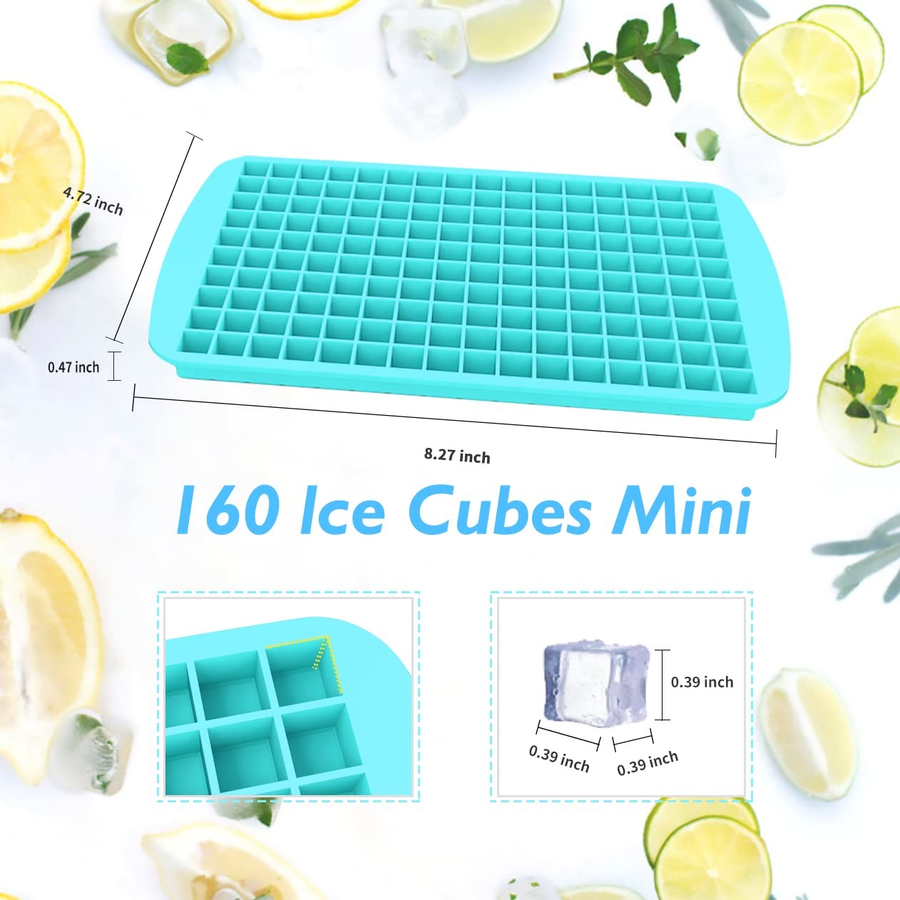 Food Grade Lce Cube Tray With Lid And Bin For Freezer BPA Free Silicone Ice Cube Trays Molds