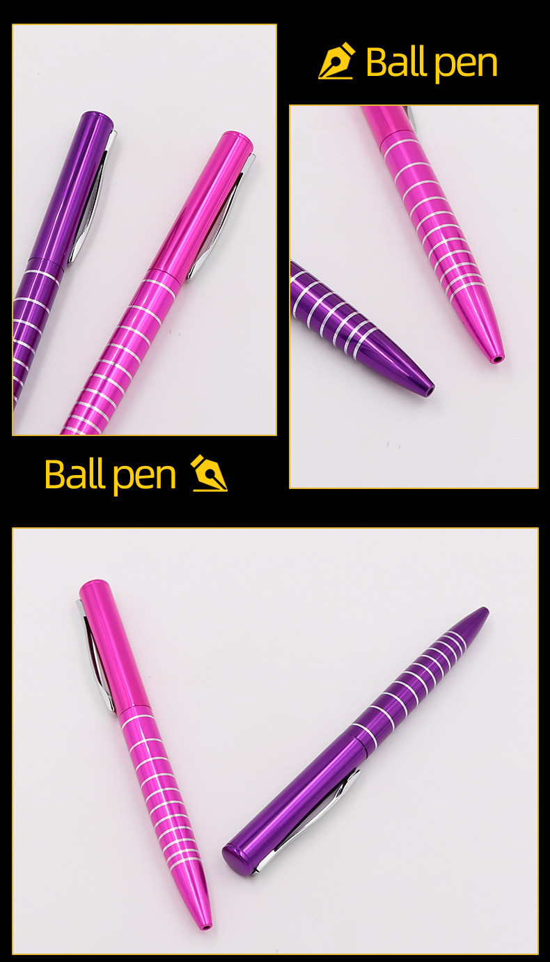 Promotional Twist-type Metal Ballpoint Pens With Blue Ink 1.0mm Advertising Office Gift Pen