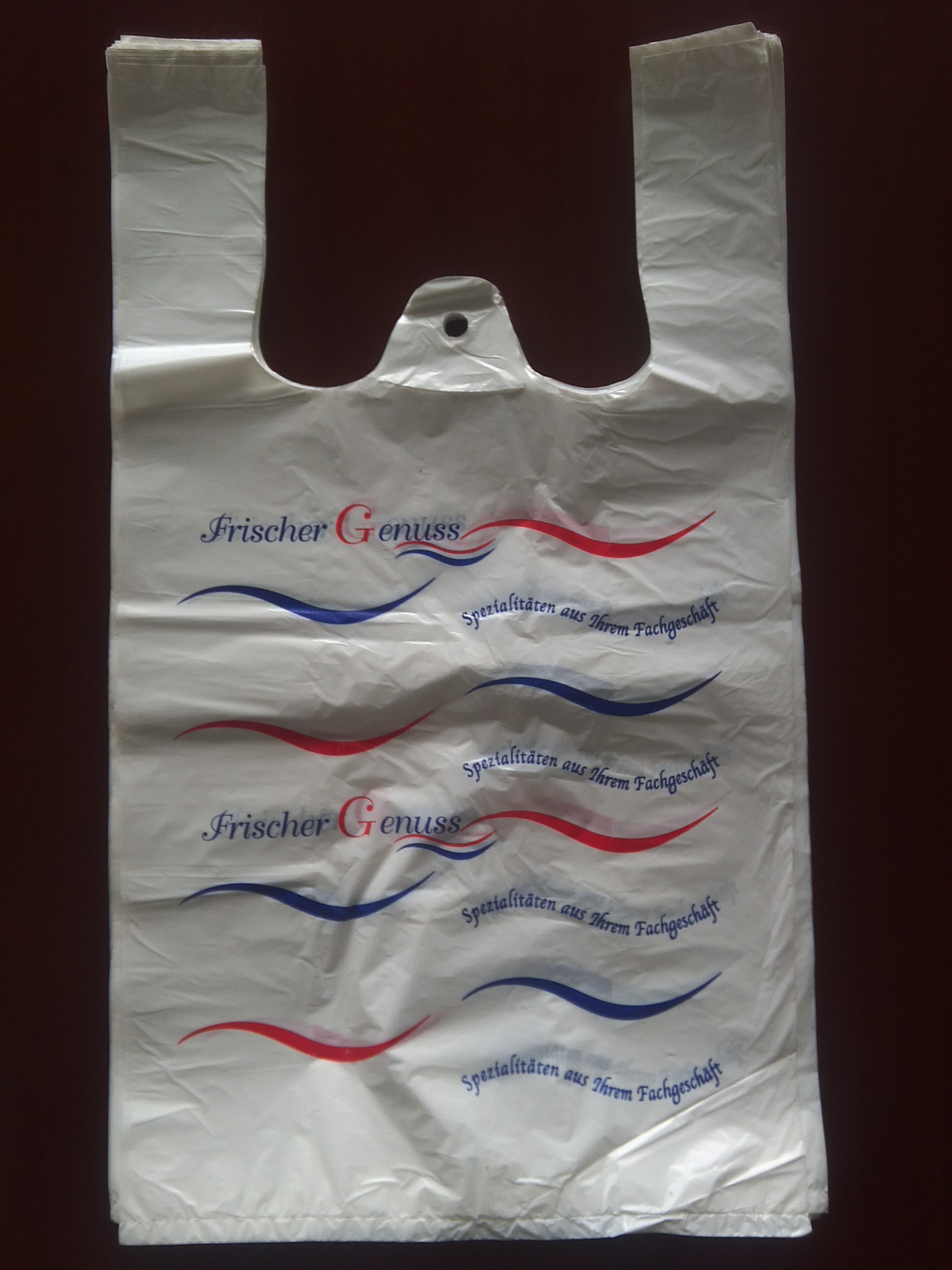 240+120*450mm 16mic Plastic T-Shirt Shopping Bag - 500/Case , HDPE Material