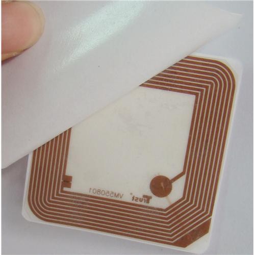 13.56 MHz HF RFID Circular Sticker Label Adhesive With Custom Printing