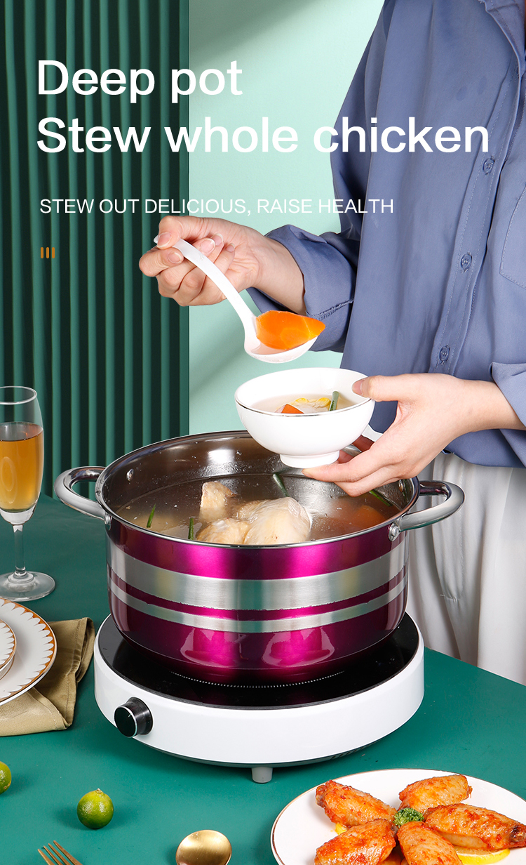 Kitchen Cookware Sets Non Stick Colorful Stainless Steel Sets Cooking Pots