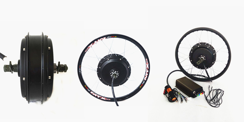 Brushless Electric Bike Front Wheel Hub Motor 5000W 48v-96v , 190N.M Max Torque