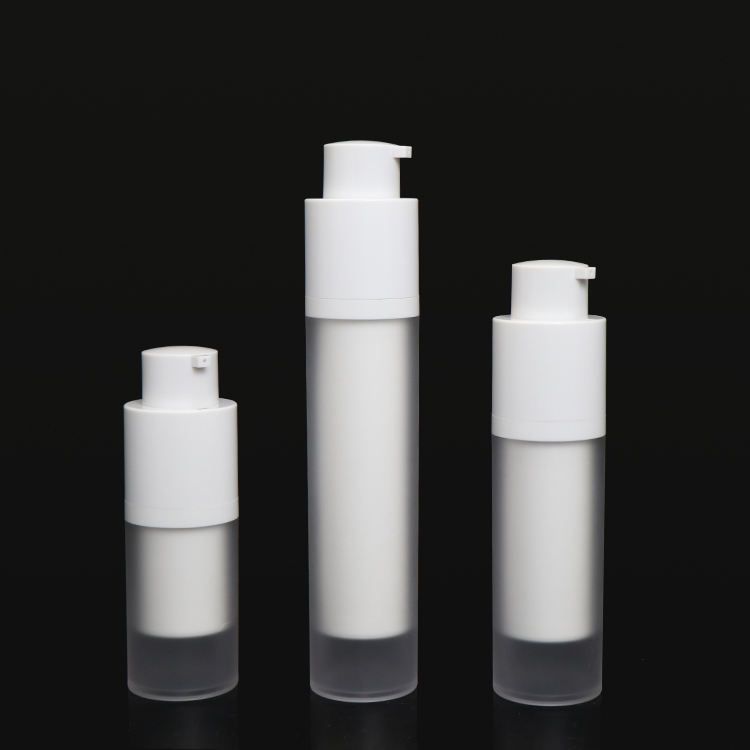 PMMA Airless Cosmetic Bottles Rotary Pump Lotion Cream Plastic Bottle 15ml 30ml 50ml