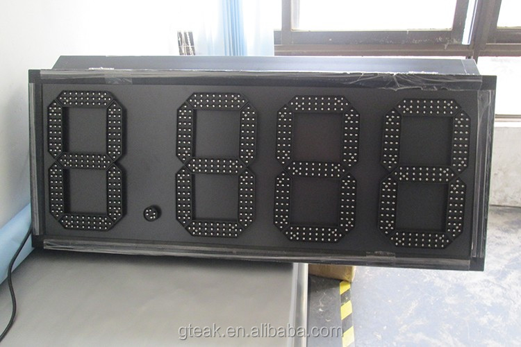 double sides digits led 7seg 12inch led gas price sign