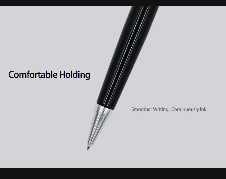 Sleek Metal Ballpoint Pen 1.0mm Classic Office Stationery Business Ball Pen