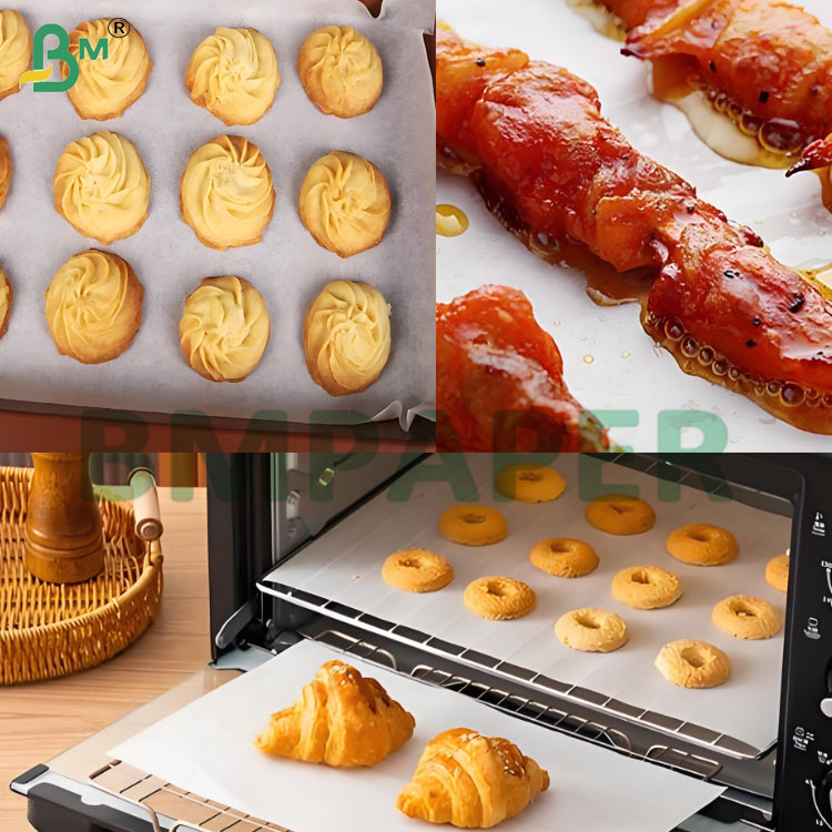 Recyclable Double Side Silicone Coated Cooking Paper Sheets