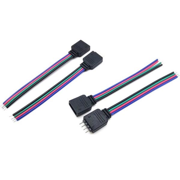10cm Length 2*0.3mm square 9cm*9cm 4 cores RGB Cable