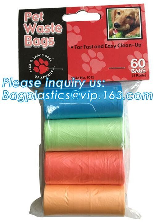 High Quality Eco-friendly Degradable Fashion With Printing Doggy Pet Dog Waste Poop Bags, Eco friendly pet dog waste poo