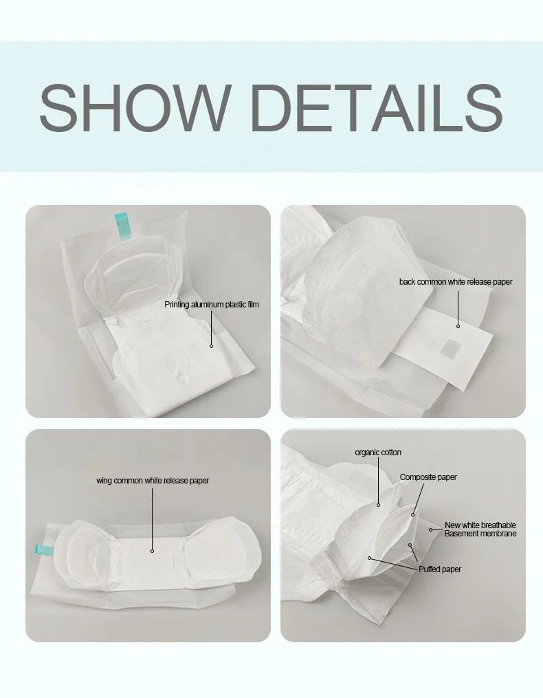 Disposable Menstrual Cotton Anion Women Sanitary Pads Daily Lady Sanitary Napkins