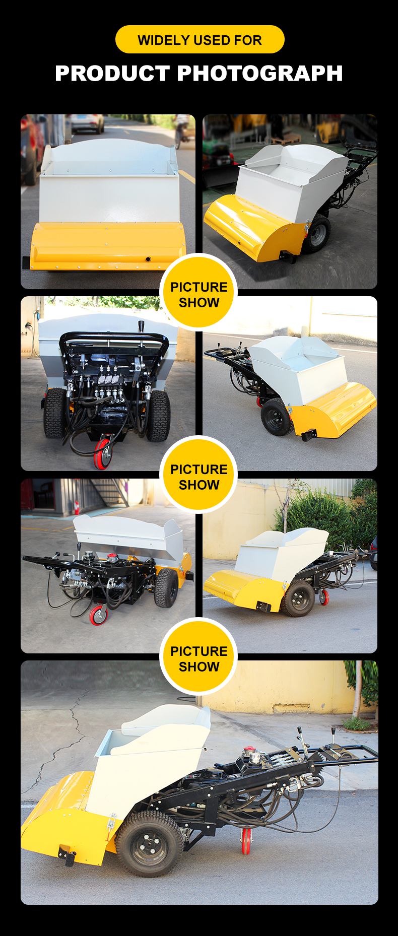 Small Walk-behind Asphalt Paver with 3.2 kW Power and 2000 mm Max. Length Screed