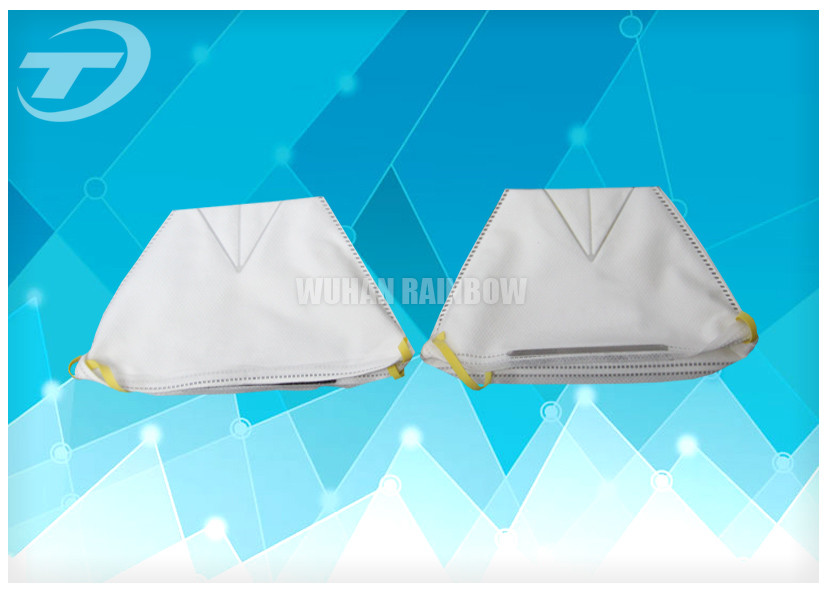 Folded N95 Mask With Exhalation Valve SBPP Fabric , N95 Face Mask