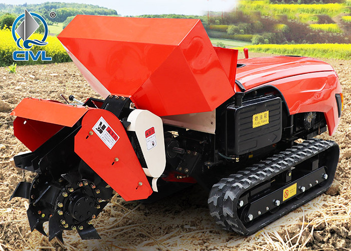 22-50hp Crawler Rotary Tiller / Agricultural Orchard Diesel Fertilization Micro Tiller / Pastoral Management Machine