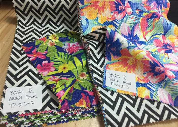 UPF 50 Plus Floral Print Polyester Fabric , Yoga Wear Athleisure Polyester Paisley Fabric