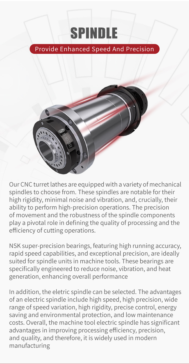 Heavy Duty High Accuracy Multi Spindle Cnc Machine Headstock Spindle Lathe