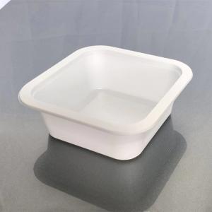 China 120 X 120 X 40MM Disposable Rectangle Tray Plastic PP White Vegetable Tray Plastic on sale