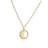 Buy cheap OEM 24k Gold Jewelry Link Chain Paperclip Necklace Pendant For Women Lady Gift from wholesalers