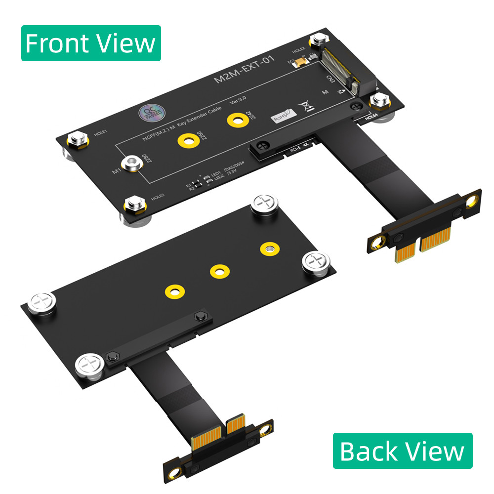 New Version M.2 NGFF NVME M-Key SSD To PCI- E 4X Extension Cable Adapter