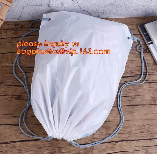 Cotton String Biodegradable Laundry Bags Custom Drawstring Logo Printed