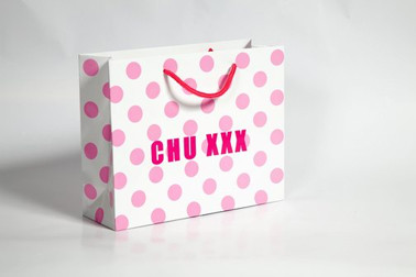 Fold Red Customized Paper Bags With Silk Rope / Shopping Bags / Gift Packaging Bag