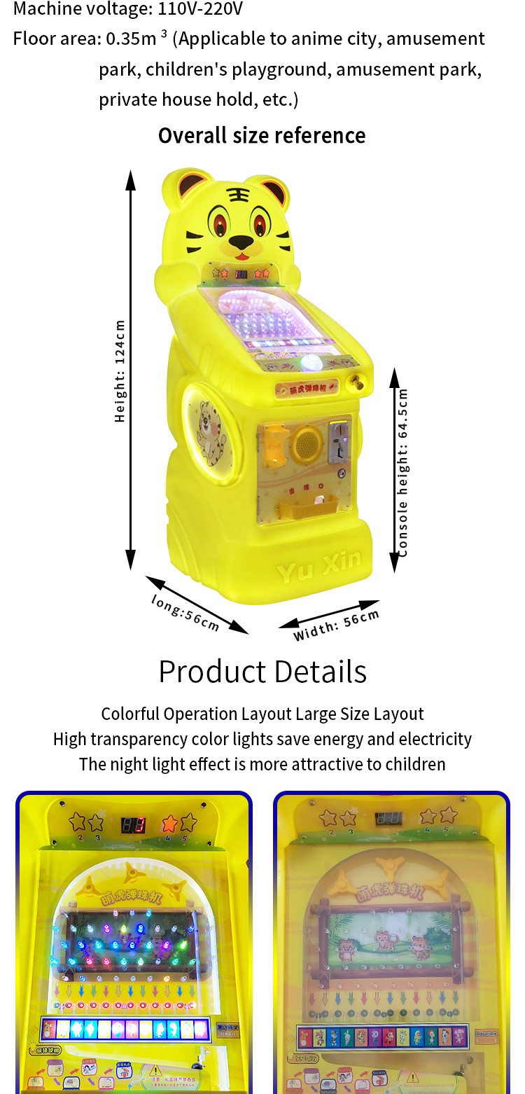 19mm Arcade Mouse Pinball Machine Pinball Game Adult And Children'S Indoor Amusement Park Coin