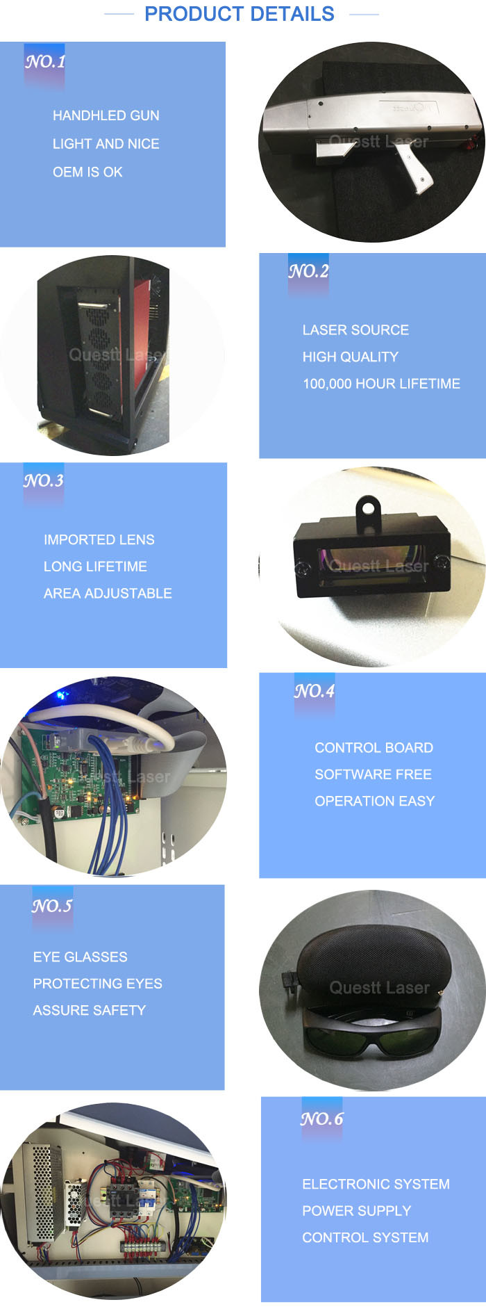 High Speed Handheld Laser Cleaning Machine For Cleaning Paint Coating / Resin