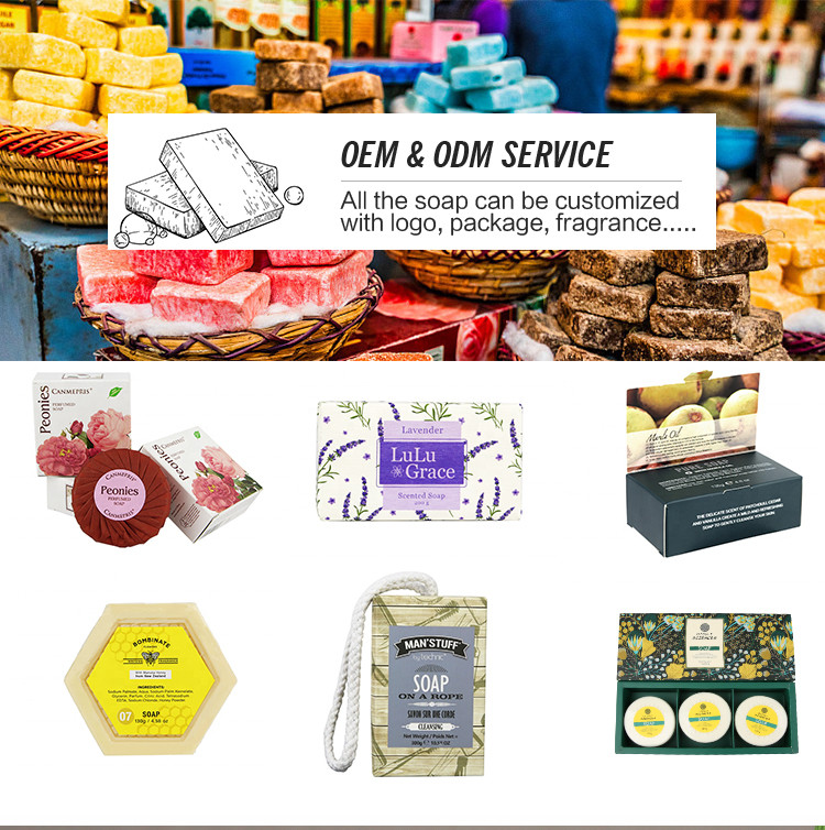 OEM ODM Handmade Soap Bar Palm Essencial Oil Ginger Root Extract Organic Bath Beauty