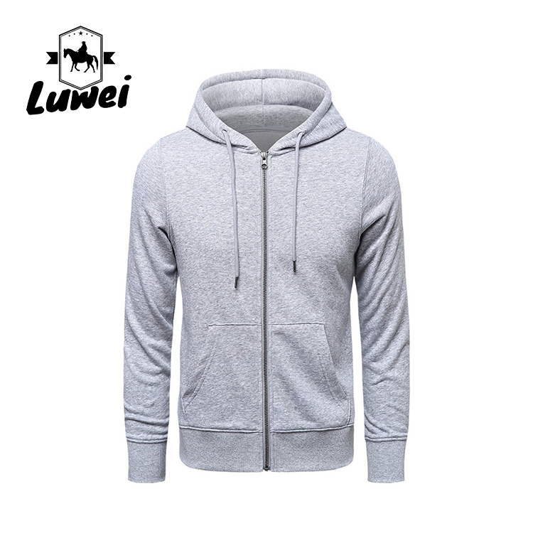 Casual Custom Long Sleeve 85% Baumwolle Knitted Cardigan Cotton Pullover Plain Zip Up Men's Baggy Sweatshirt Hoodies