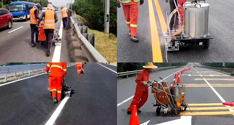 Factory Hand Push Road Marking Machine Good Price Light Weight Thermoplastic Road Machine