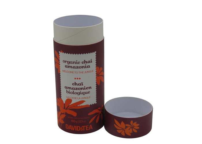 Tea Packaging Cylinder Cardboard Box , Cardboard Suitcase Gift Box 3.5cm Diameter