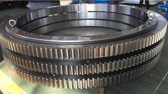 TUV 0.1mm CNC Precision Machined Components For Tunnel Boring Machine , Slewing Ring Bearing With External Gear