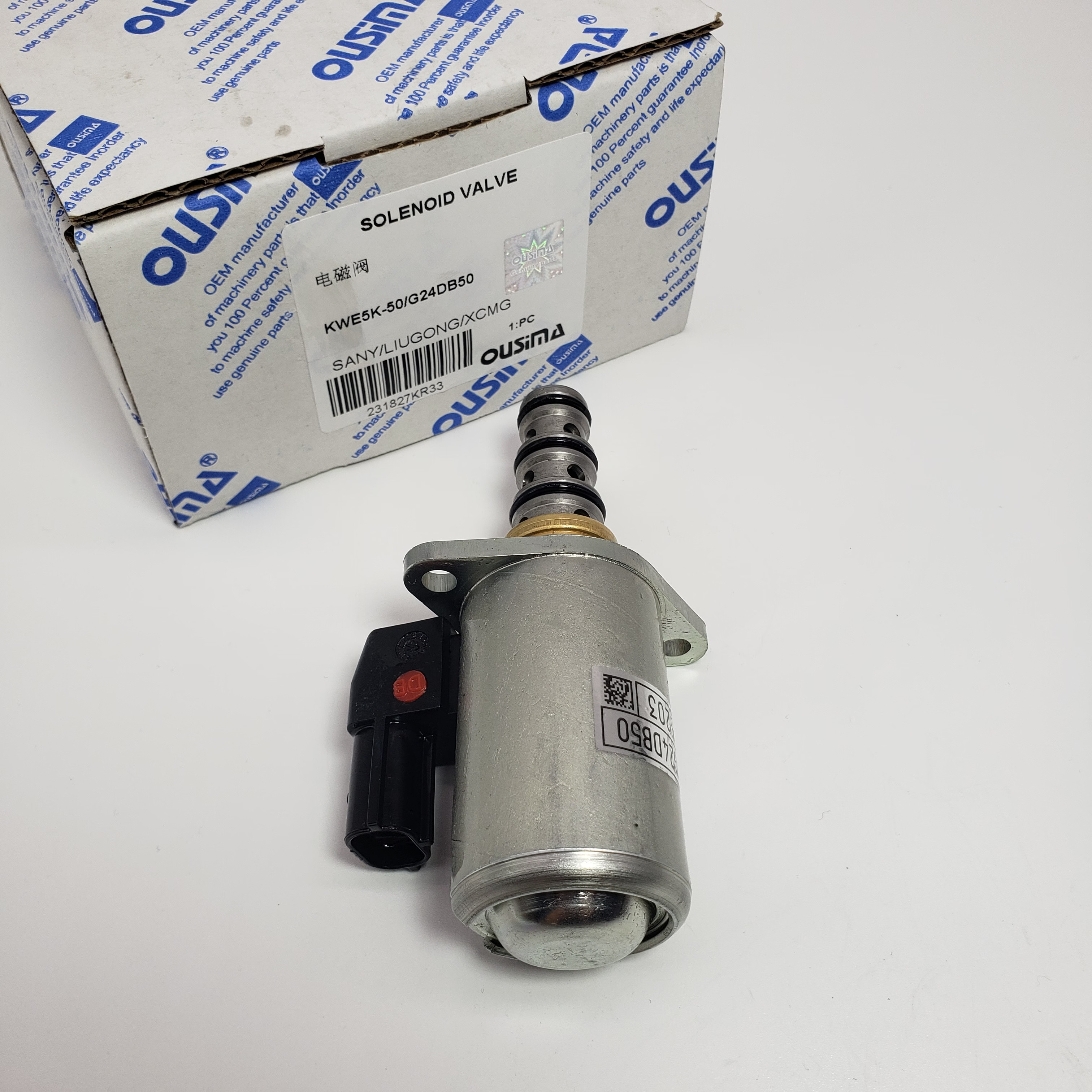 KWE5K-50 G24DB50 Excavator Solenoid Valve For XCMG