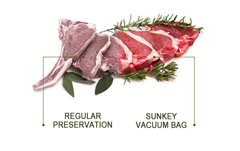 Heat Seal Transparent Chicken Frozen CPP Vacuum Sealer Bags Plastic Bag For Food