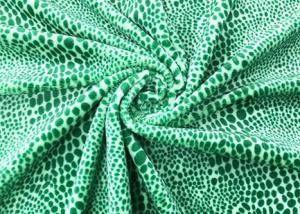 Buy cheap 210GSM 100% Polyester Fleece Material For Home Textile Green Leopard Print product