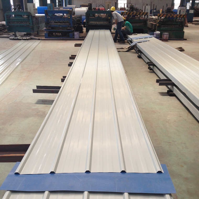 White Color Coated Corrugated Steel Sheets Z120 S320GD 0.7mm