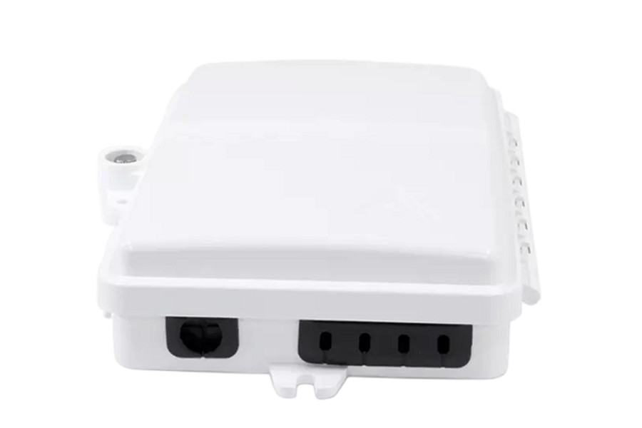 4Port Fiber Optic Terminal Box SC Simplex SM Cables White Waterproof IP-66